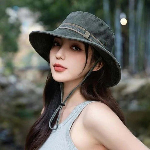 Outdoor Bucket Hat – Wide Brim, Adjustable Chin Strap & Mesh Vent Panels - Monsta Online