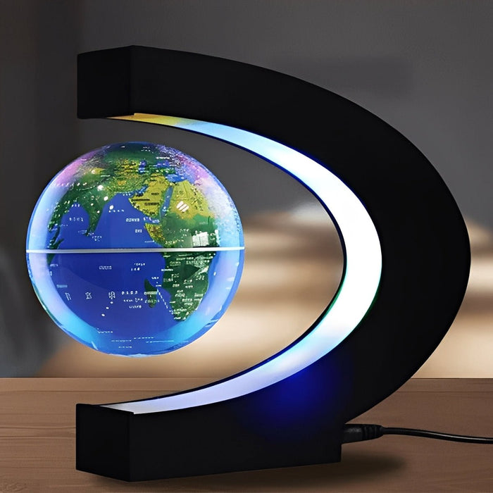 Levitating Globe with LED Light – Magnetic Floating Rotating Globe - Monsta Online