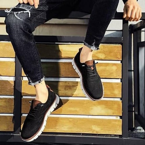 Men's Urban Casual Walking Shoes – Wide Toe Box, Breathable Knit Upper & Slip - On Comfort - Monsta Online