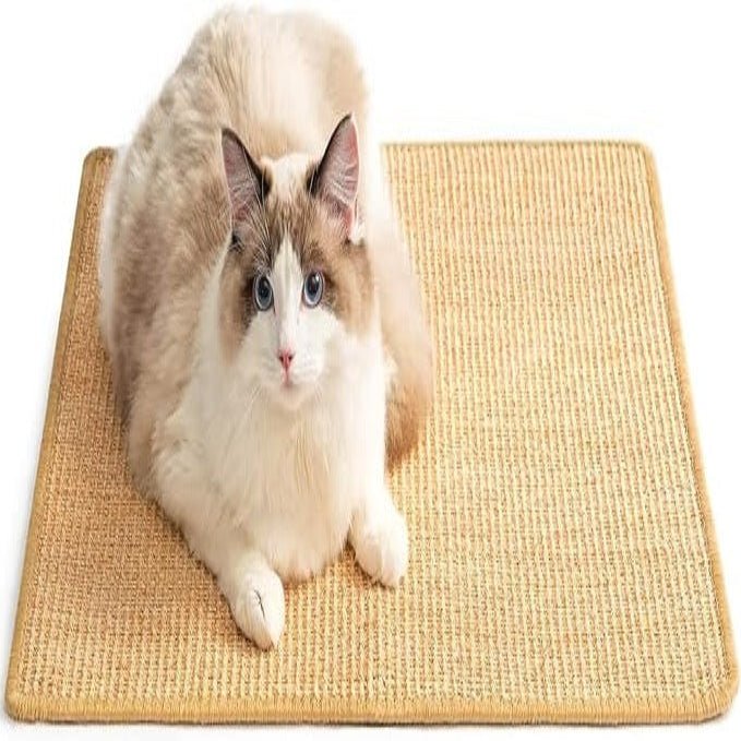 Sisal Cat Scratcher Mat – Floor & Wall Mountable, Natural Claw Care - Monsta Online