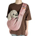 Mesh Crossbody Dog Carrier Sling – Padded Strap, Safety Clip & Hands - Free Design - Monsta Online