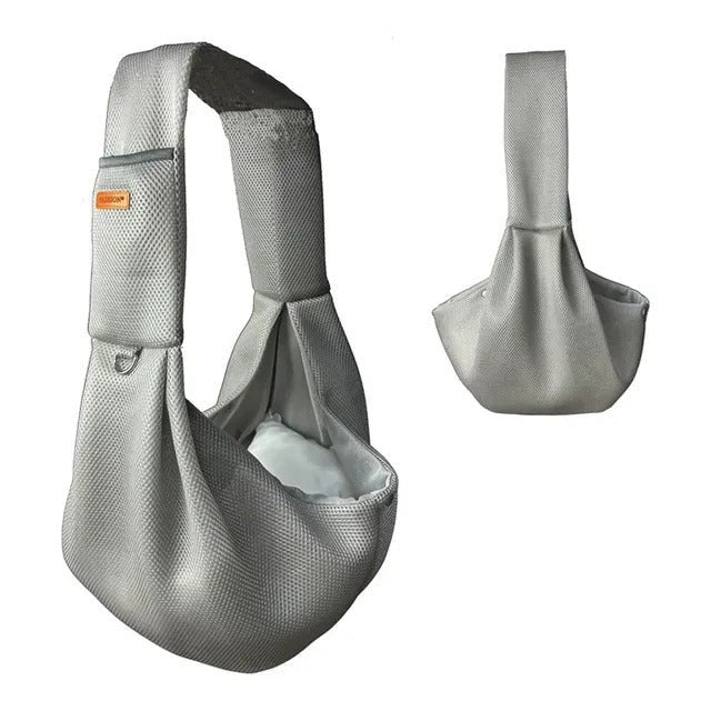 Mesh Crossbody Dog Carrier Sling – Padded Strap, Safety Clip & Hands - Free Design - Monsta Online