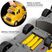 Construction Truck Toy Set – 5 - Piece Carrier Truck with Lights, Sounds & Foldable Ramp - Monsta Online