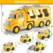 Construction Truck Toy Set – 5 - Piece Carrier Truck with Lights, Sounds & Foldable Ramp - Monsta Online