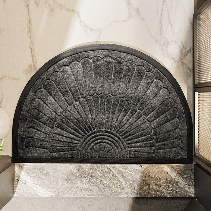 Luxury Semi - Circular Non - Slip Rubber Door Mat – Elegant Dirt - Trapping Welcome Mat for Any Entryway - Monsta Online