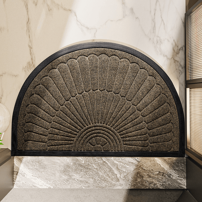 Luxury Semi - Circular Non - Slip Rubber Door Mat – Elegant Dirt - Trapping Welcome Mat for Any Entryway - Monsta Online