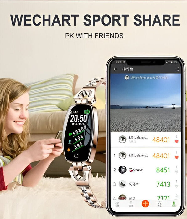 Women's Smart Fitness Tracker Bracelet – Heart Rate, Blood Oxygen & Sleep Monitor - Monsta Online