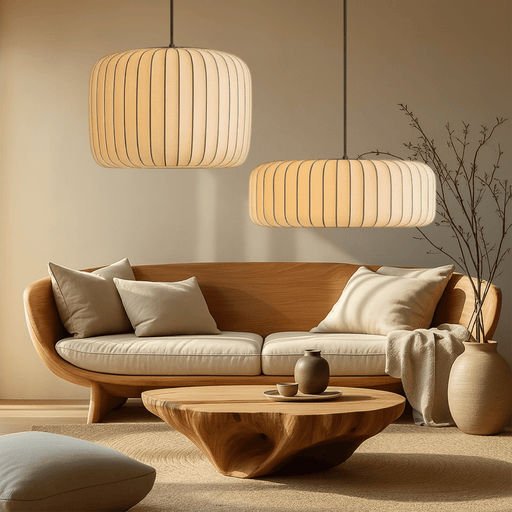 Rendara Silk Pendant Light – Luxury Pleated Fabric Hanging Lamp - Monsta Online