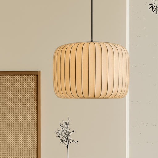 Rendara Silk Pendant Light – Luxury Pleated Fabric Hanging Lamp - Monsta Online