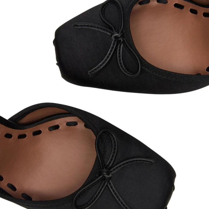 Aubrielle Ballet Pump Heels – Luxury Bridal Satin Stiletto with Ribbon Ankle Tie & Cushioned Insole - Monsta Online