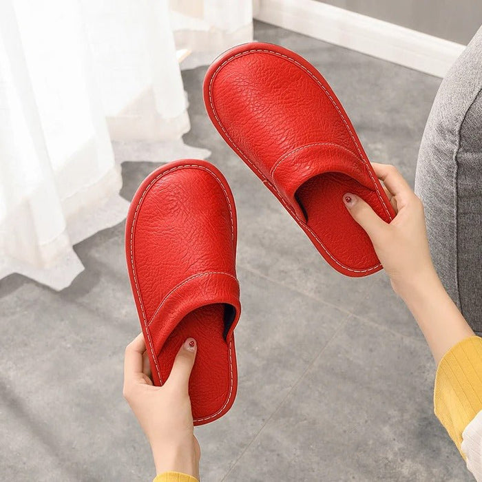 Women's Comfortable Leather House Shoes – Lightweight & Stylish Slippers - Monsta Online