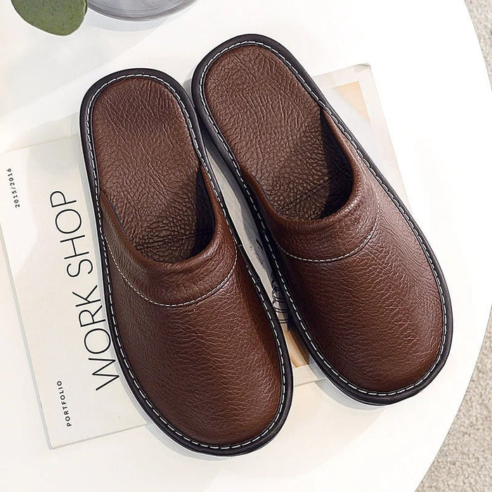 Women's Comfortable Leather House Shoes – Lightweight & Stylish Slippers - Monsta Online