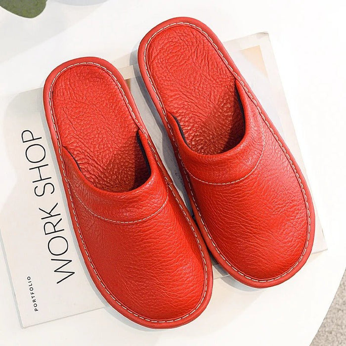 Women's Comfortable Leather House Shoes – Lightweight & Stylish Slippers - Monsta Online