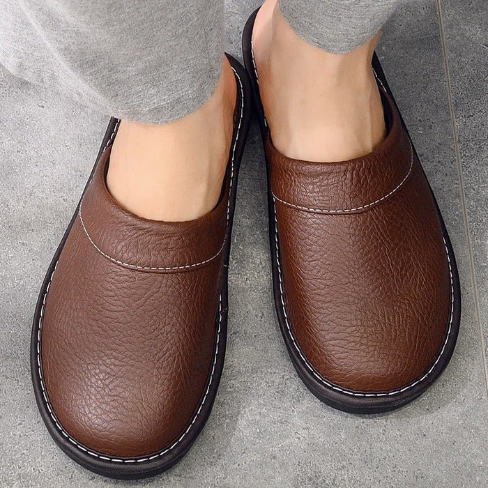 Women's Comfortable Leather House Shoes – Lightweight & Stylish Slippers - Monsta Online