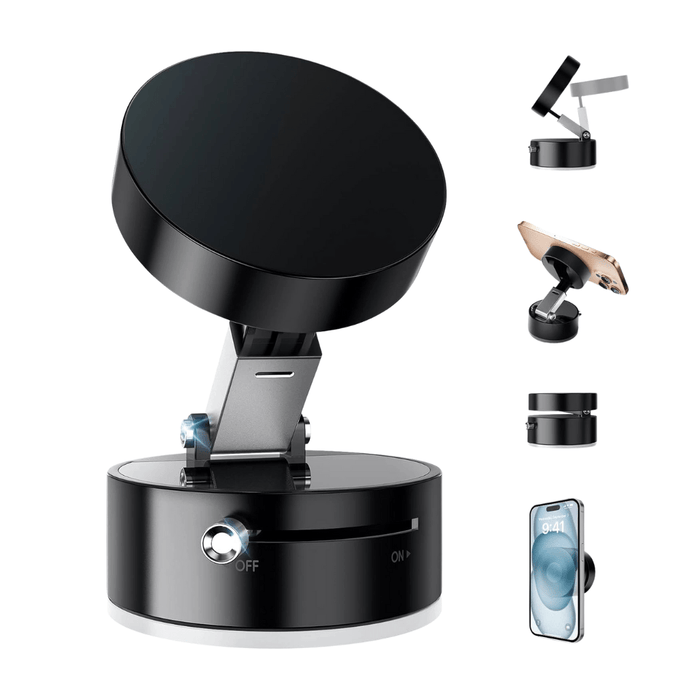 Ultra - Stable Magnetic Car Phone Holder with 360° Swivel and Double Suction - Monsta Online