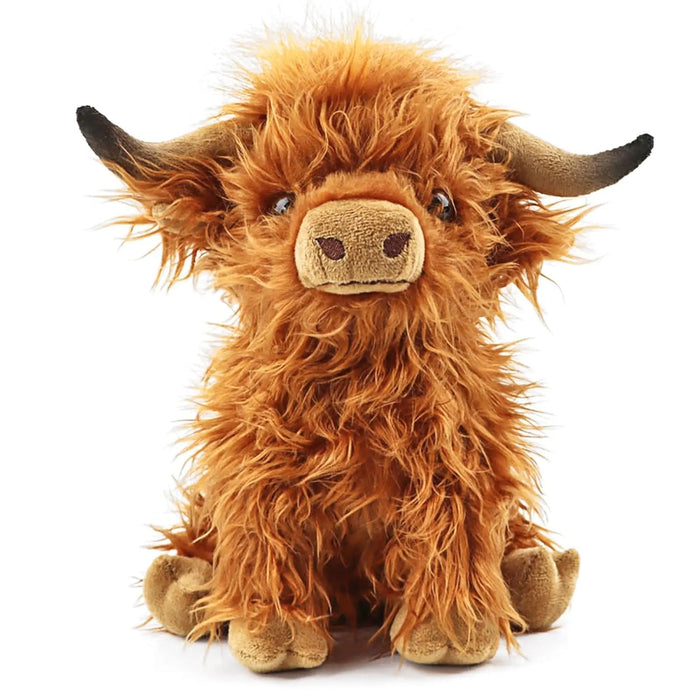 Fluffy Highland Cow Plush Toy – Soft Cuddly Stuffed Animal for Kids & Adults - Monsta Online