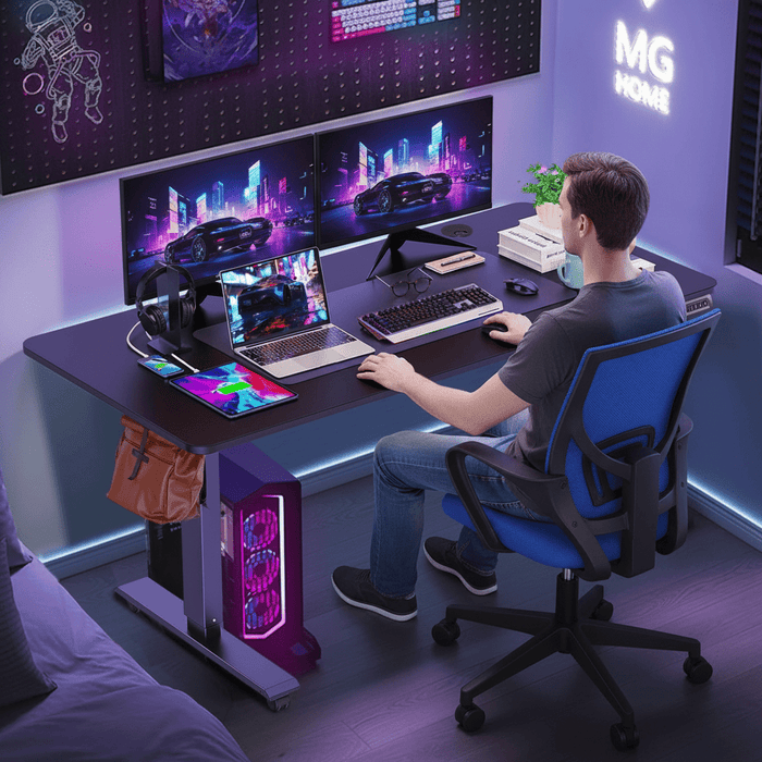 Ergonomic Mesh Office Chair with Lumbar Support – Adjustable Mid - Back Swivel Desk Chair with Wheels (7 Colors Available) - Monsta Online