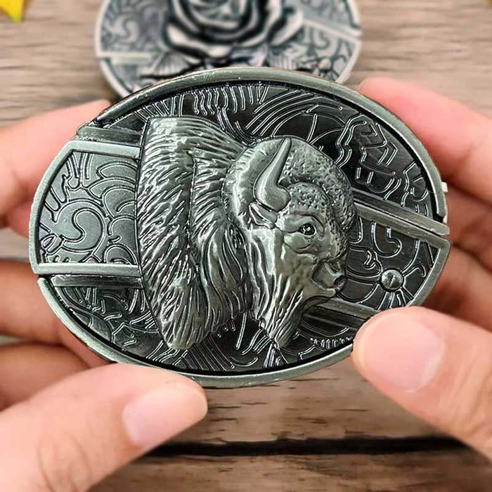 Men's Oval Cowboy Belt Buckle – Premium Metal Western Accessory for Rodeo - Monsta Online