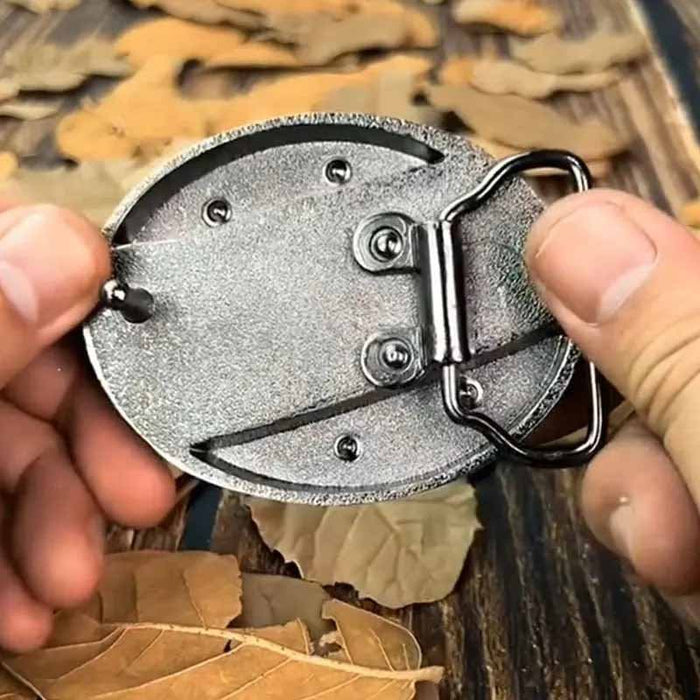 Men's Oval Cowboy Belt Buckle – Premium Metal Western Accessory for Rodeo - Monsta Online