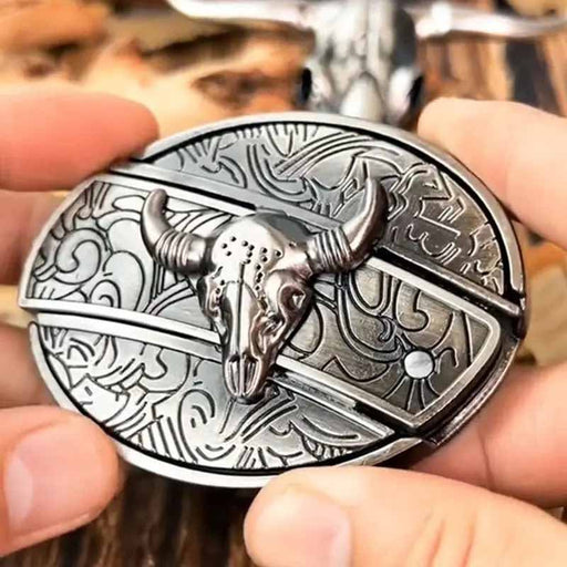 Men's Oval Cowboy Belt Buckle – Premium Metal Western Accessory for Rodeo - Monsta Online