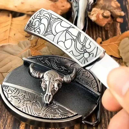 Men's Oval Cowboy Belt Buckle – Premium Metal Western Accessory for Rodeo - Monsta Online