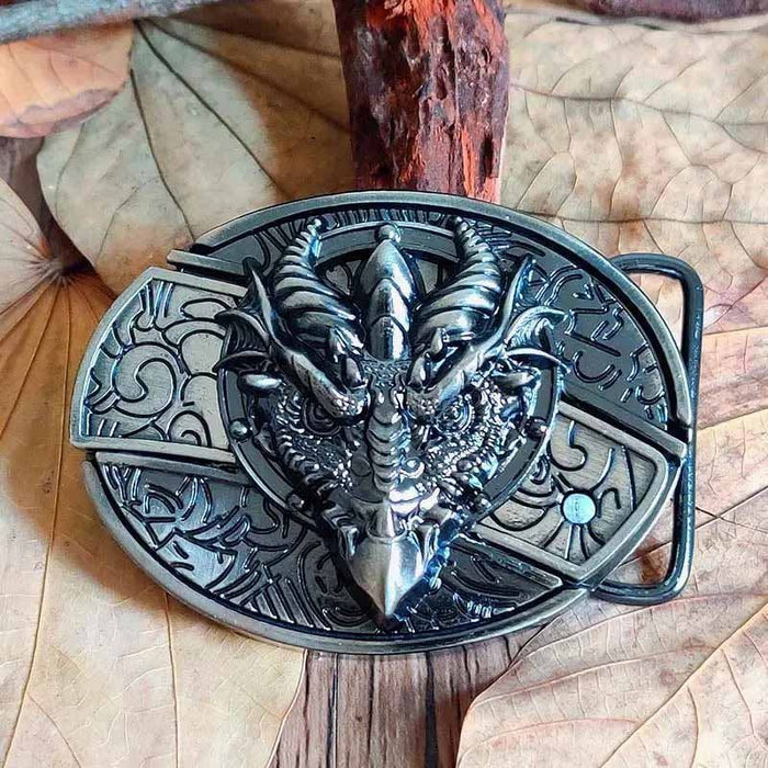 Men's Oval Cowboy Belt Buckle – Premium Metal Western Accessory for Rodeo - Monsta Online
