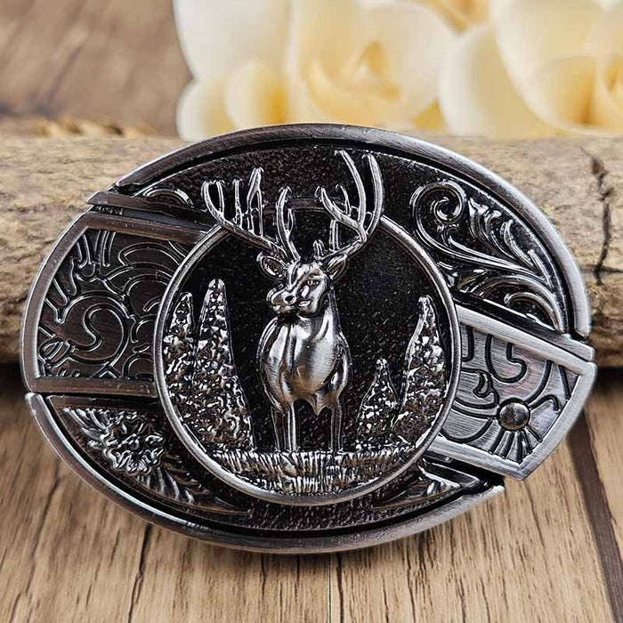 Men's Oval Cowboy Belt Buckle – Premium Metal Western Accessory for Rodeo - Monsta Online