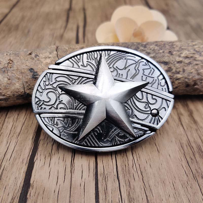 Men's Oval Cowboy Belt Buckle – Premium Metal Western Accessory for Rodeo - Monsta Online