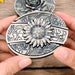Men's Oval Cowboy Belt Buckle – Premium Metal Western Accessory for Rodeo - Monsta Online