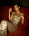 Jemima Glitter Jumpsuit – Women's Strapless Sparkle Jumpsuit with Waist Belt - Monsta Online