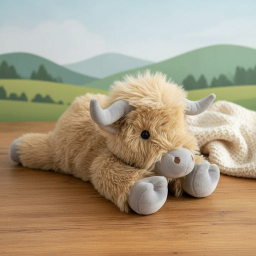 Moolette Highland Cow Plush Toy – Super Soft Huggable Stuffed Animal - Monsta Online