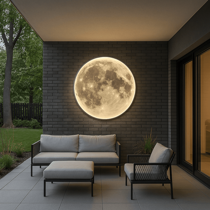 Moon Wall Lamp – Celestial LED Night Light for Bedroom, Living Room & Garden - Monsta Online