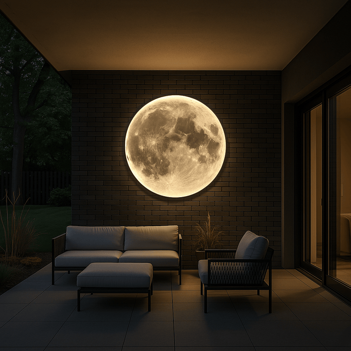 Moon Wall Lamp – Celestial LED Night Light for Bedroom, Living Room & Garden - Monsta Online