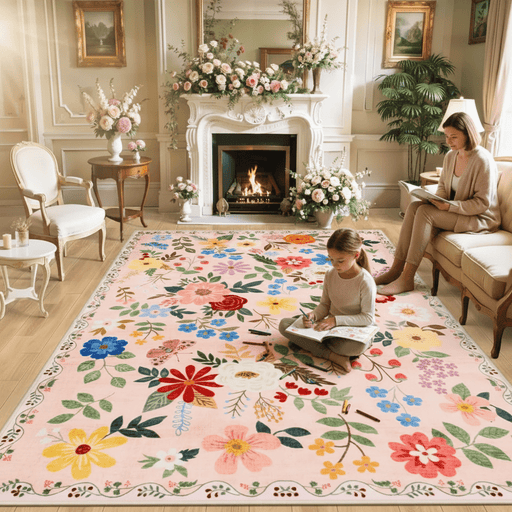Washable 8'x10' Vintage Boho Area Rug – Soft, Non - Slip, Easy Maintenace and Long Lasting - Monsta Online