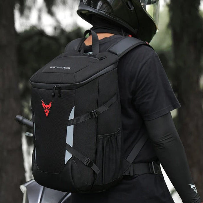 Waterproof Reflective Motorcycle Backpack With Helmet and Laptop Compartments - Monsta Online