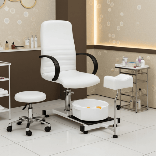 Professional No - plumbing Spa Pedicure Chair with Foot Bath and Rolling Stool - Monsta Online