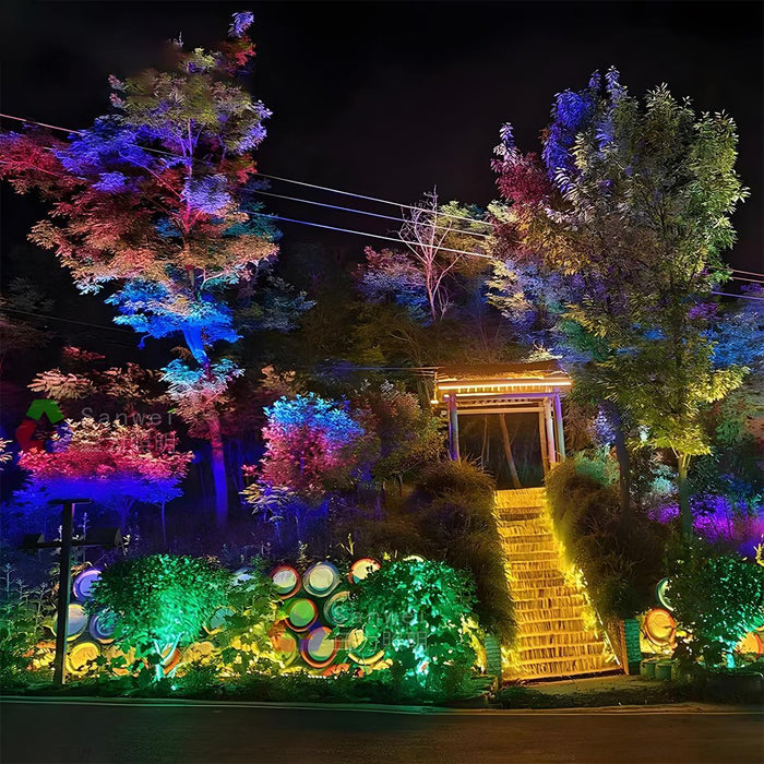 30W RGB Rainbow LED Outdoor Spotlight - Waterproof Tree & Landscape Lighting for Christmas - Monsta Online