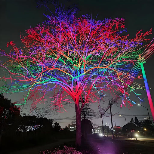 30W RGB Rainbow LED Outdoor Spotlight - Waterproof Tree & Landscape Lighting for Christmas - Monsta Online