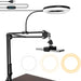 Adjustable Overhead Phone Mount with Ring Light for Live Streaming and Recording - Monsta Online