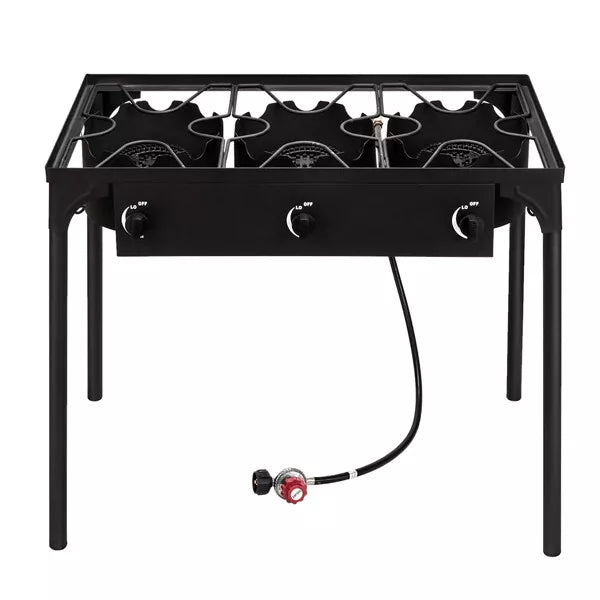 Portable 3 - Burner Propane Camp Stove with Removable Legs for Outdoor Cooking - Monsta Online