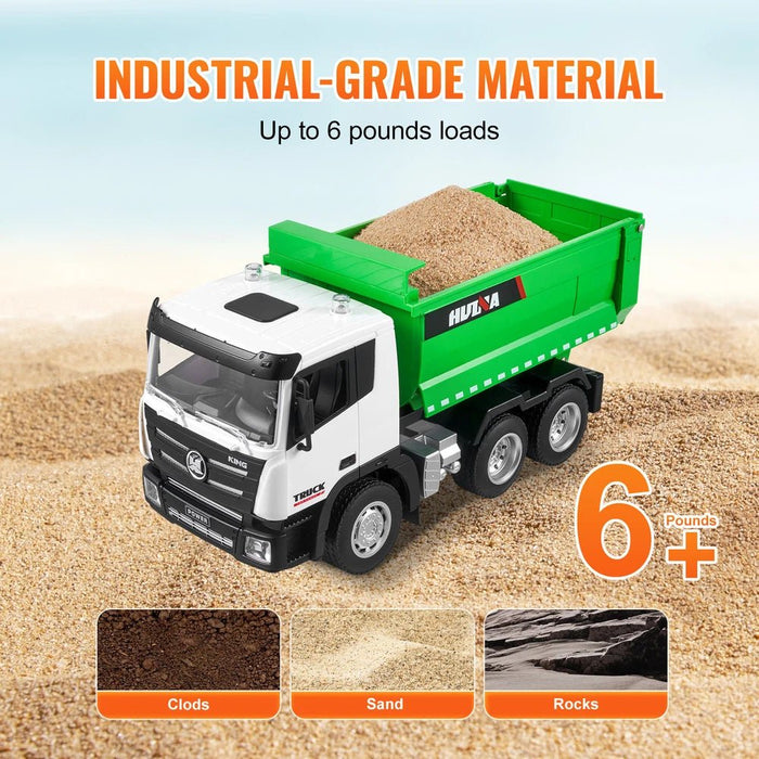 1:18 Scale RC Dump Truck Toy – 9CH Remote Control Construction Vehicle with Dual Batteries - Monsta Online