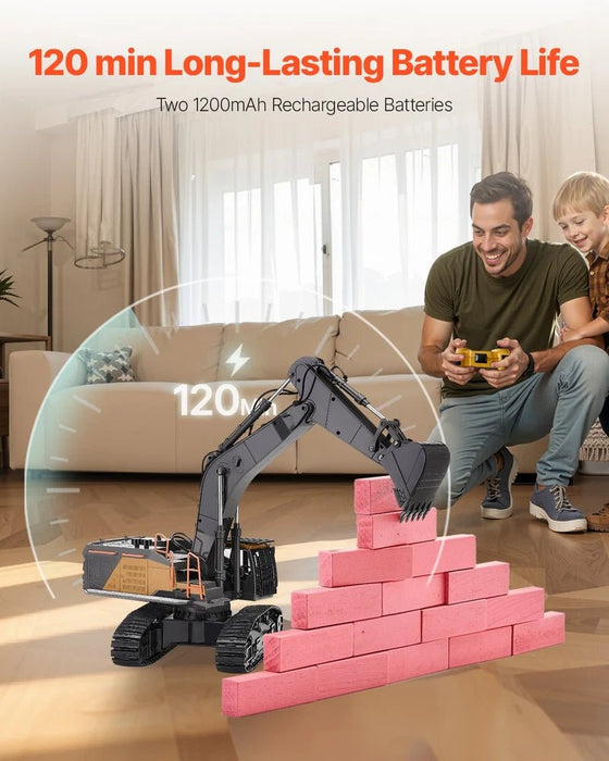 Professional 1:14 Scale 22 Channel Remote Control Excavator with Dual Batteries for Kids and Adults - Monsta Online