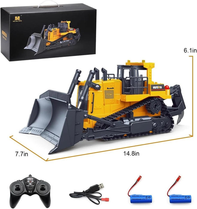1:16 RC Bulldozer Remote Control 2.4GHz Full - Function Toy Bulldozer with Dual Batteries - Monsta Online