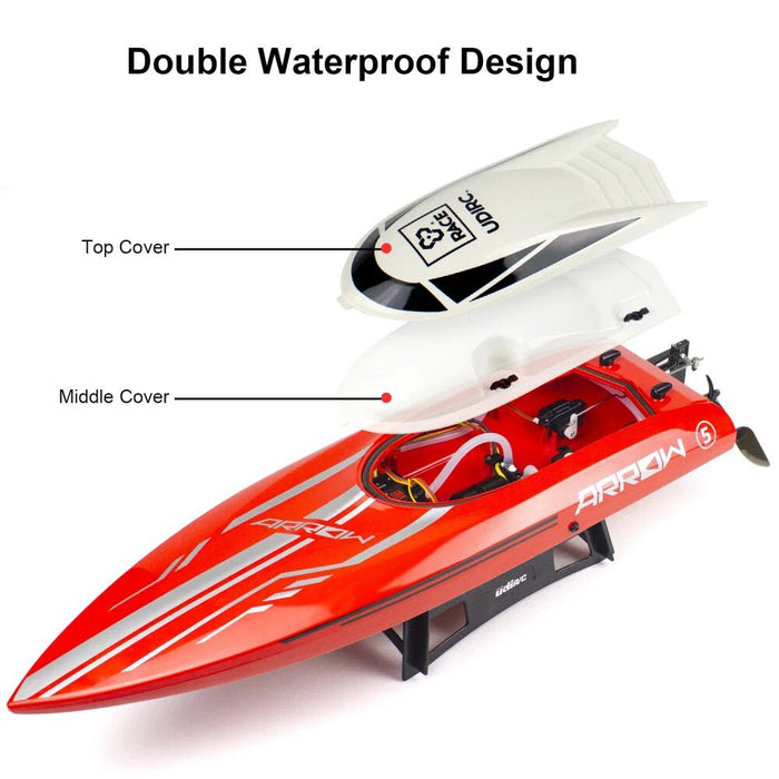 Red Arrow: 30 MPH Brushless High - Speed RC Racing Boat for Adults and Kids - Monsta Online