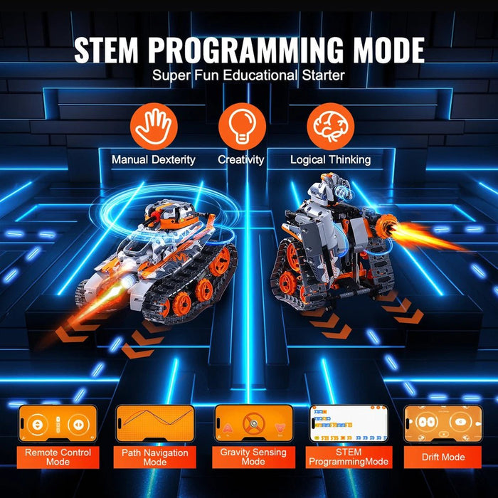 5 in 1 STEM RC Building Toy With App & Remote Control with 554 Pieces for Kids - Monsta Online