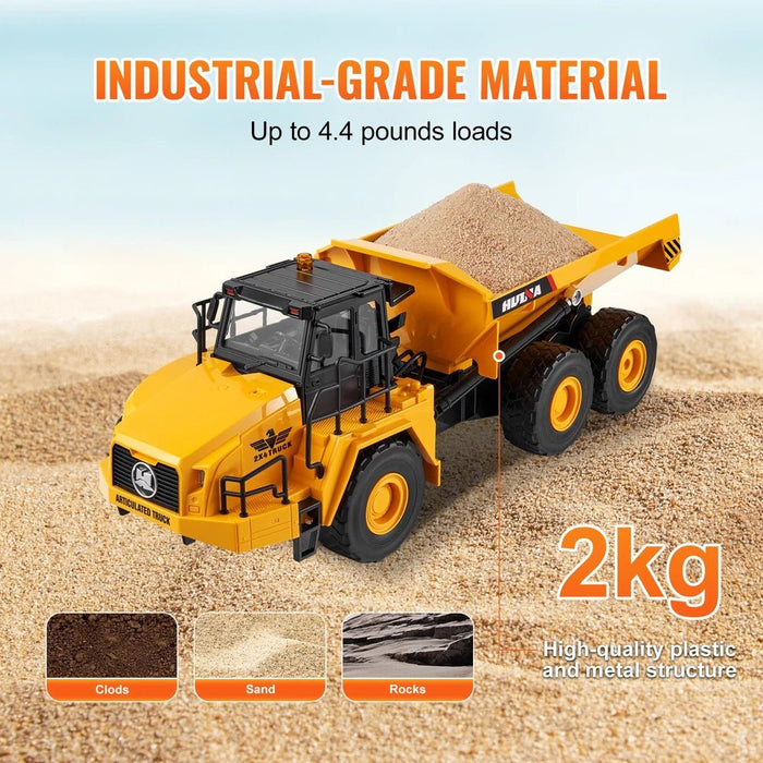 1:16 Scale Luxury Radio Control Dump Truck Toy - Ultimate RC Construction Toy with Dual Batteries for Kids - Monsta Online
