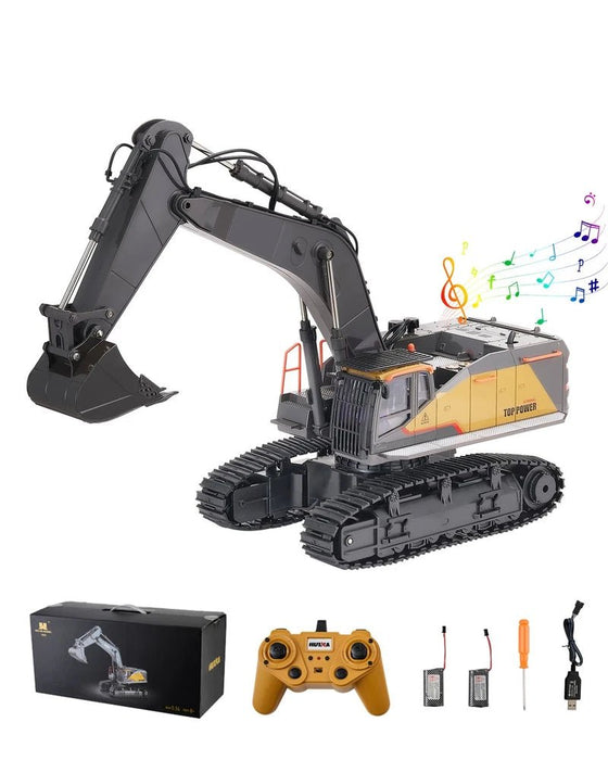 Professional 1:14 Scale 22 Channel Remote Control Excavator with Dual Batteries for Kids and Adults - Monsta Online