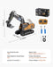 1:20 Scale Remote Control Premium Excavator Toy 11 Channel RC Digger with Dual Batteries for Kids - Monsta Online