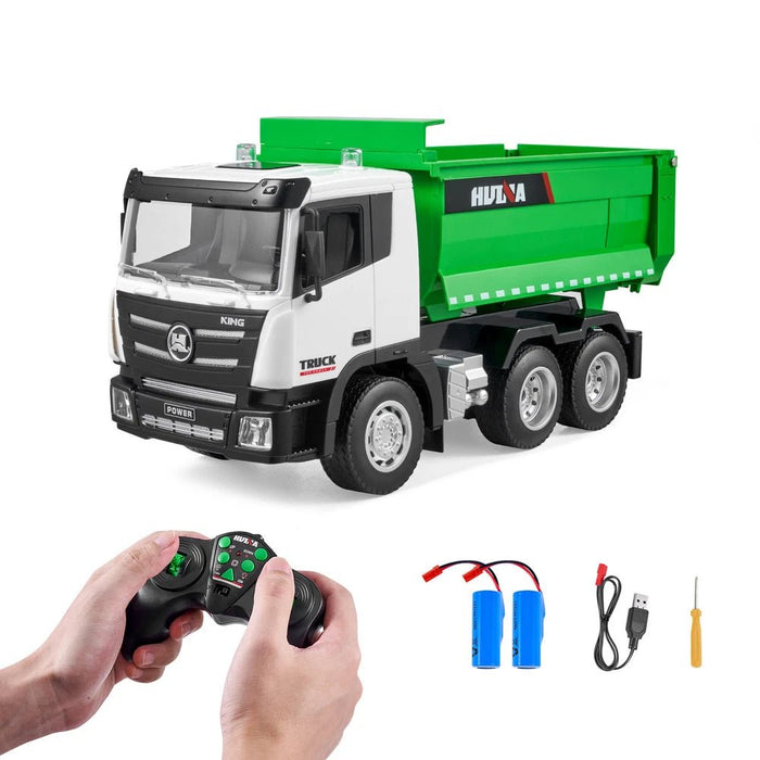 1:18 Scale RC Dump Truck Toy – 9CH Remote Control Construction Vehicle with Dual Batteries - Monsta Online