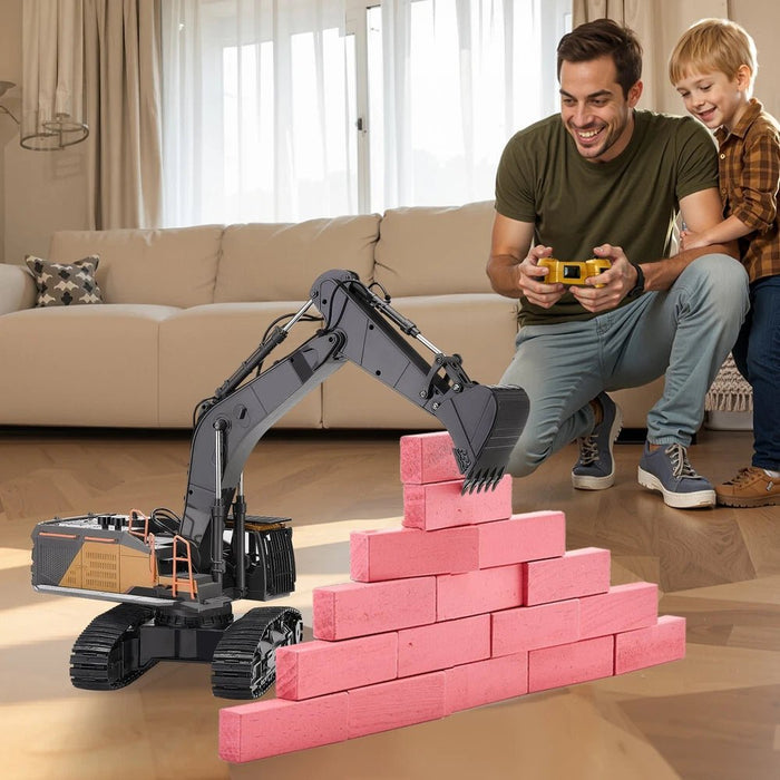 Professional 1:14 Scale 22 Channel Remote Control Excavator with Dual Batteries for Kids and Adults - Monsta Online